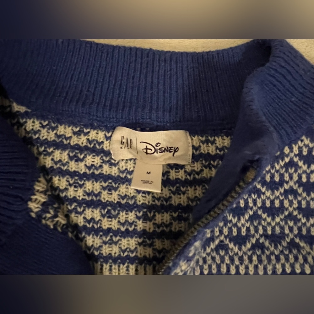 EUC - GAP Kids Disney Big Girls Mickey/Minnie Sweater&Leggings (Blue/White) - M - Picture 3 of 6